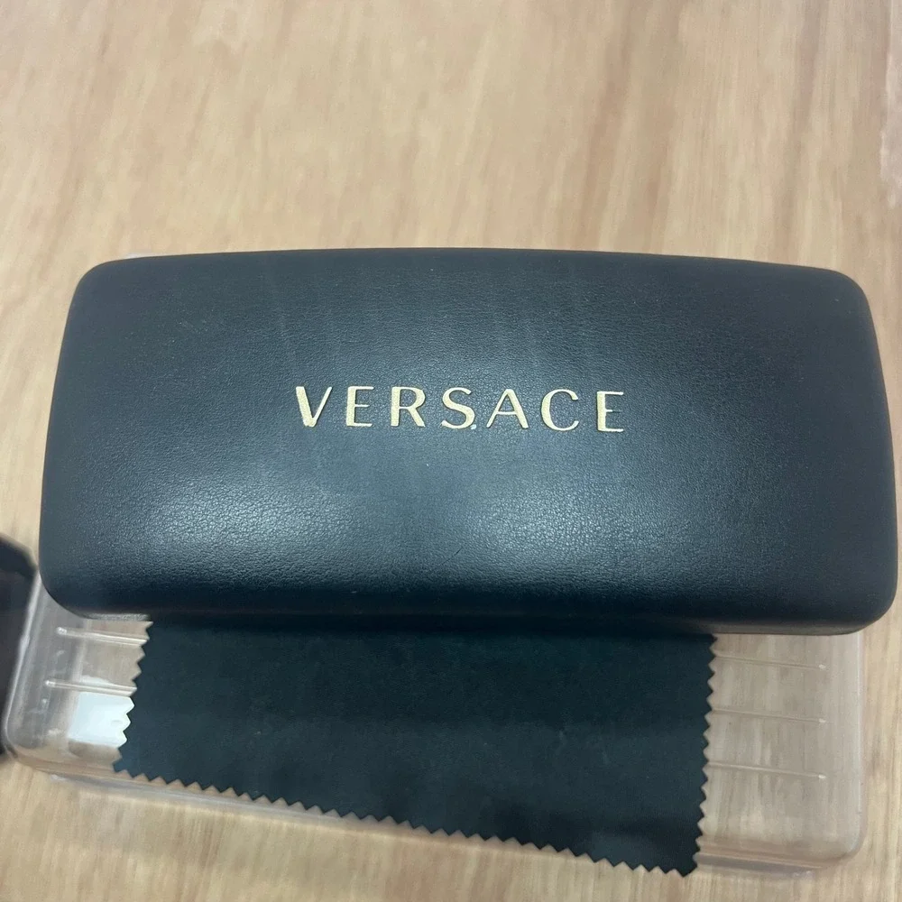 Versace Sunglasses Men 59mm Black Fair Polarized Greca Key Mod 4296 GB1/81